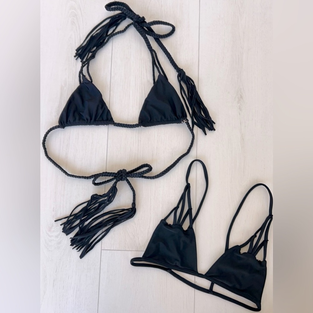 Acacia Swim Bundle - Veneto and Santorini Tops. Both Black Size Small. EUC.